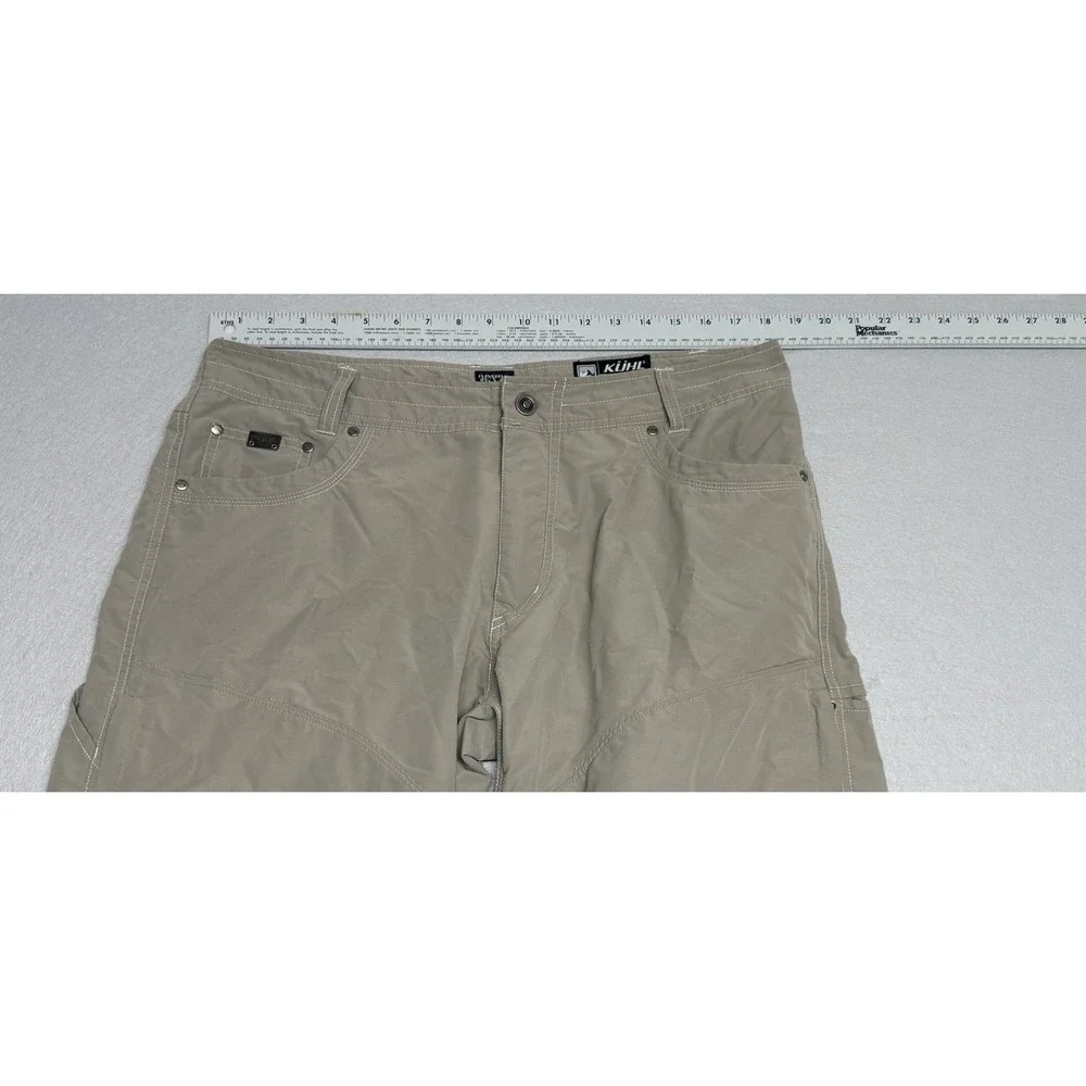Kuhl Liberator Convertible Stealth Pants Green Khaki Size 36 x 30 Zip Off Hiking - Picture 2 of 10